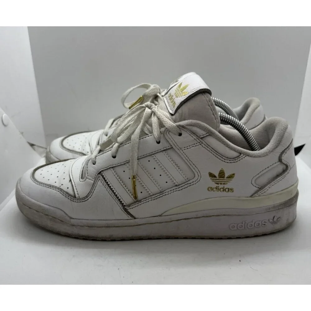 Adidas Originals Forum Low Classic White Gold Tumbled Leather IG0690 Men's 11 US